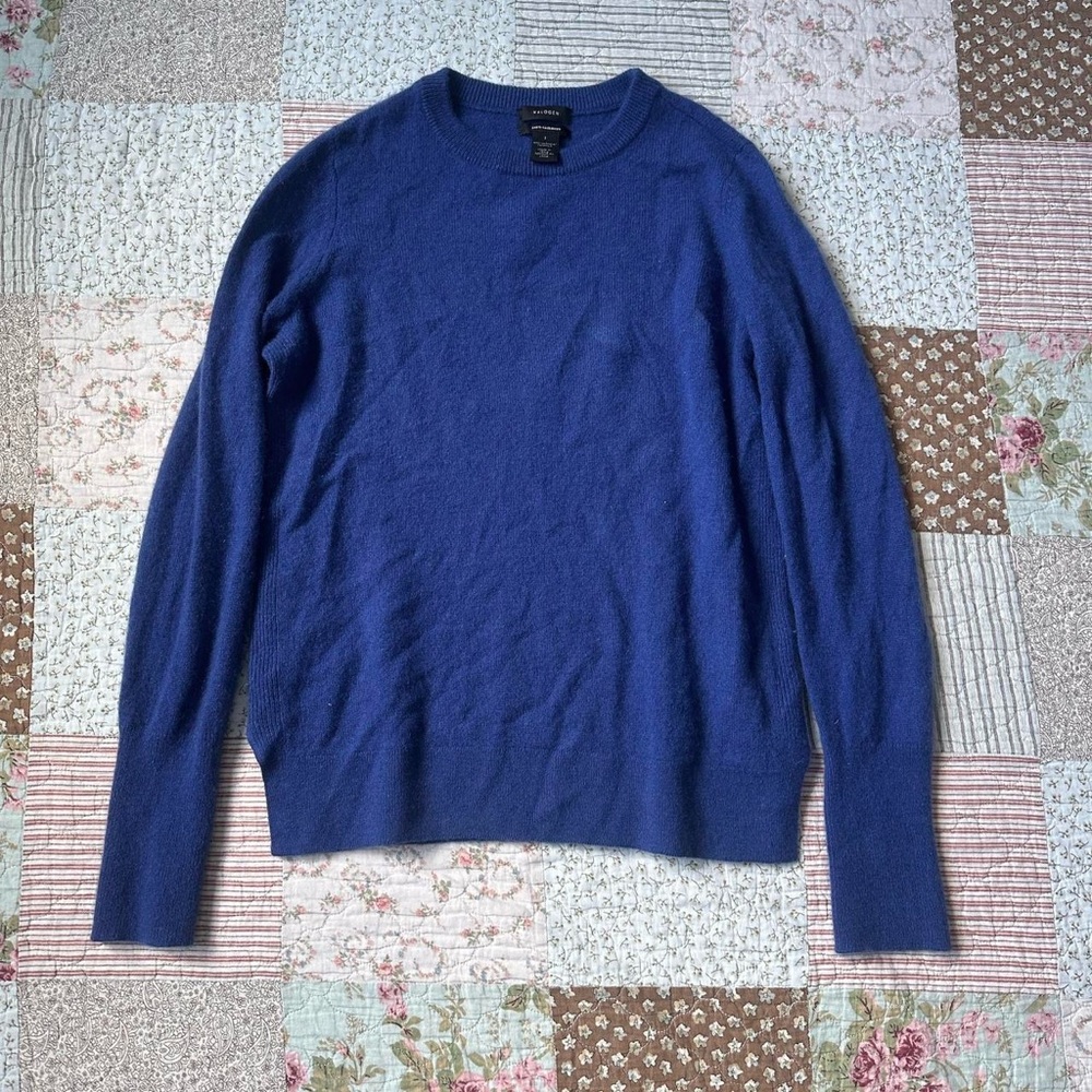Halogen very blue 100% cashmere sweater